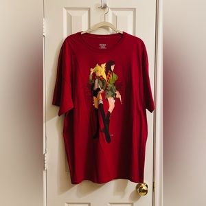 BURN THE WITCH Burgundy T-shirt; XL; Lootwear Exclusive; NEW; Smoke free home.